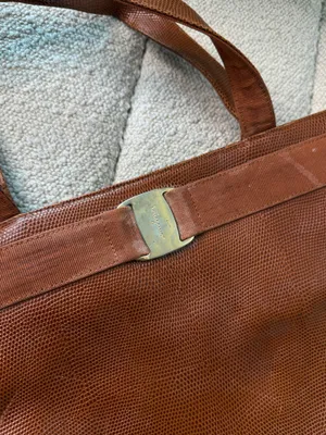 Salvatore Ferragamo vintage leather Tote thumbnail 9