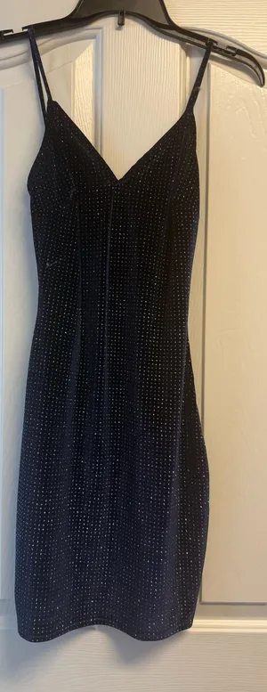 Windsor Velour Navy Blue Dress thumbnail 1