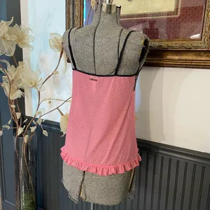 Vintage Y2K Lucky Brand Floral Polka Dot Mesh Babydoll Lingerie Cami Top M 💕🎀 thumbnail 12