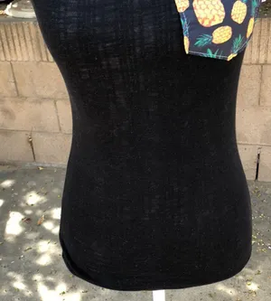 Serengeti black tank with pineapple print pocket thumbnail 4