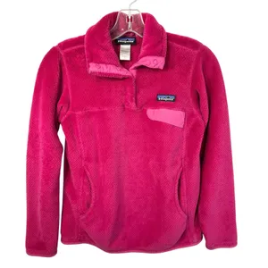 Patagonia XS Fleece Pullover Hot‎ Pink Gorpcore Preppy Maximalism Athleisure C thumbnail 1