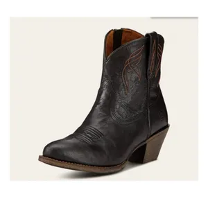 Ariat Darlin Western Booties Size 7 Old Black Round Toe Cowgirl Country Chic thumbnail 2