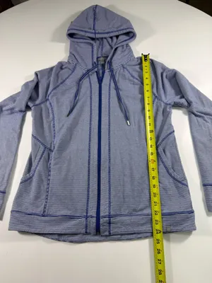 Talbots Blue and White Hooded Zip thumbnail 3