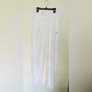 Nike Joggers Women’s‎ Sz L Everyday White Track Tapered Leg and High-Waisted Fit thumbnail 8