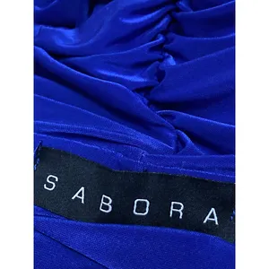 Sabora Blue Ruched Long Sleeve Off Shoulder Sweetheart Neck Midi Bodycon Dress S thumbnail 3
