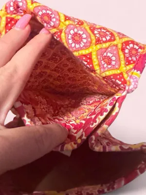 Vera Bradley Quilted Paisley Lunch Tote - Pink & Yellow thumbnail 5