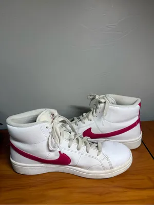 Nike Womens Court‎ Royale 2 Mid White/Rush Pink Leather Sneaker Shoe W10 thumbnail 7