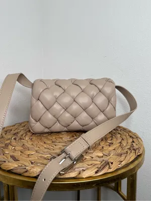NWT JW PEI Purse Maze Bag Woven Almond Vegan Leather Crossbody beige neutral thumbnail 7