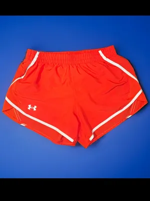 Under Armour Women's Fly by Shorts Venom Red & White Athletic Shorts thumbnail 2