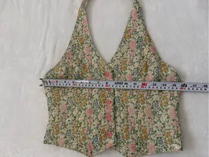 Fairycore Floral Brocade Halter Vest Whimsy Goth Cottagecore Boho Top thumbnail 6