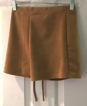 Boem Boutique Tan Lace Up Skirt thumbnail 3