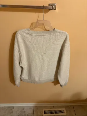Varley Arleta Ribbed Gray Pullover thumbnail 6
