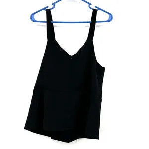 DO+BE size Large black tank‎ top zip up back thumbnail 2
