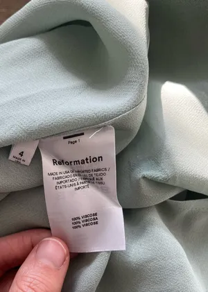 Reformation Lizbeth Halter Neck Dress Celadon thumbnail 7