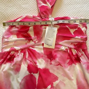 Grace Karin Criss Cross Halterneck Flowy A Line Maxi Dress in‎ Pink Watercolour thumbnail 8