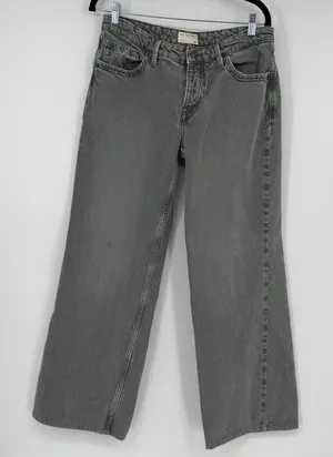 We The Free Free People Grey Wide Leg Jeans Womens Size 29 thumbnail 1