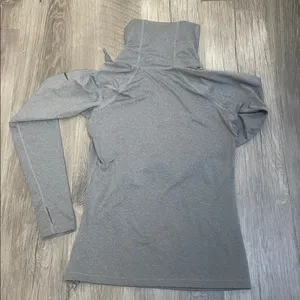 Nike Heather Gray High-Neck Long Sleeve thumbnail 2