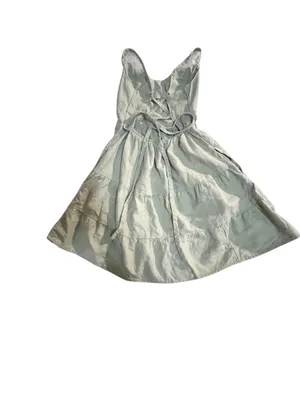 Hollister Sage Green Floaty Picnic Dress – Lace-Up Back – Spaghetti Straps thumbnail 2