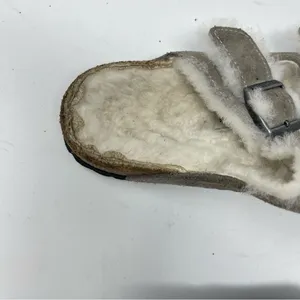 BIRKENSTOCK Arizona Shearling in Iron grey & Natural sz 36 L 5 thumbnail 8