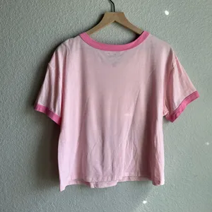 💖Coca-Cola Pink Sunshine Rainbow Crew Neck Ringer T-Shirt thumbnail 3