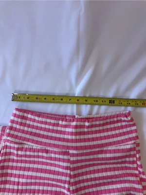 Pink and White Striped Wide Leg Pants thumbnail 3