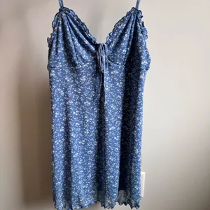 American Eagle Blue Floral Slip Dress babydoll style thumbnail 2
