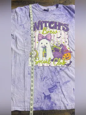 Comfort Colors Lilac Tie-Dye Witch's Brew Graphic Tee thumbnail 5