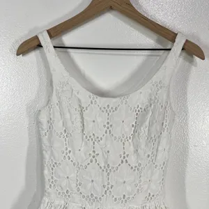 Lilly Pulitzer Calhoun Scoop‎ Neck Resort White Charleston Eyelet Dress Size 0 thumbnail 13
