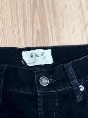 We The Free Free People Black Velvet Pants Button Fly‎ High Rise Size 30 thumbnail 3