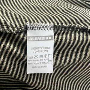 Alembika Tunic Top Blouse 3/4‎ Sleeve Striped Pullover Black Tan Size 2 US 8 10 thumbnail 12