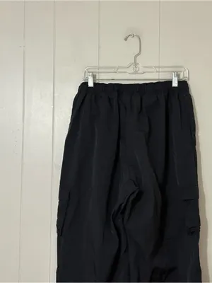 Nike NSW Street Woven Cargo Pants Women’s L Black Parachute Utility Y2K thumbnail 8