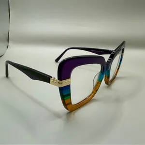 Vooglam Multicolor Square Frame Women’s Eyeglasses, No prescription thumbnail 3