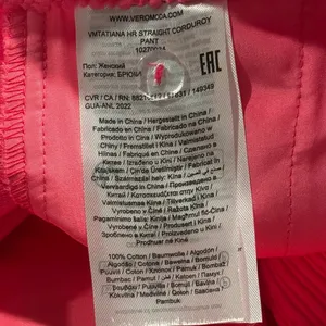 Vero Moda Corduroy Hot Pink Wide Wale Pants Medium 32 High Rise Y2K Indie Retro thumbnail 3