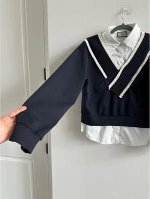 Coco amoni sweater shirt top Navy Blue Size Small Size M thumbnail 2
