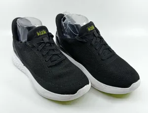 Kizik Athens hands-free sneakers in black with neon green mens 5.5 women’s 7 thumbnail 1