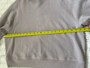 SKIMS French Terry Shrunken Crew Sweatshirt Mineral Gray L NWT thumbnail 5