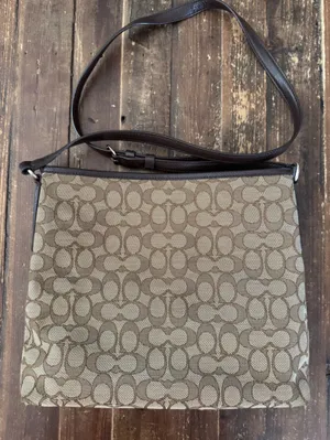 Coach Brown Signature Jacquard Crossbody Bag thumbnail 4