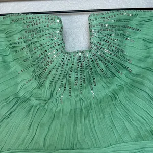Halston Heritage Meadow Embellished Mint Green Strapless Chiffon Mini Dress $545 thumbnail 7
