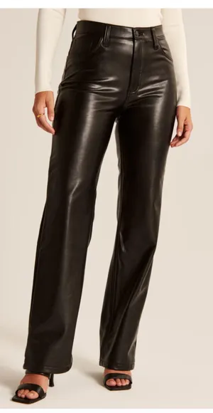 Abercrombie Leather High-Rise Pants thumbnail 1