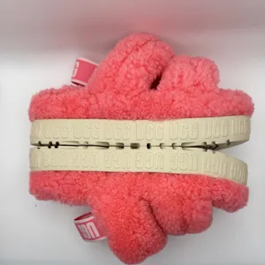 LIKE NEW UGG Women's Oh Fluffita Platform Slippers‎ Pink Fuzzy Size 6 thumbnail 8