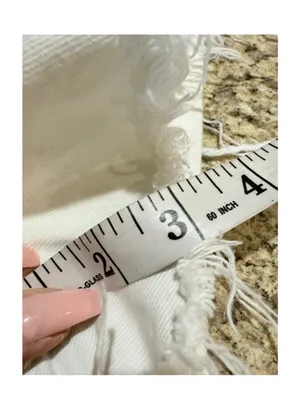 Madewell White Frayed Hem Denim Shorts thumbnail 5
