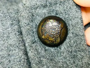 Vintage Y2K dELiA*s Grey Wool-Blend Peacoat with Removable Faux Fur Hood Medium thumbnail 8