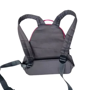 Puma Mini Backpack Gray Pink Logo School Travel‎ Bag Zippered Pockets Compact thumbnail 3