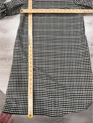Black White Gingham Dress Bell Sleeve Shift Dress Pockets Preppy Cottagecore thumbnail 8