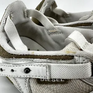 Vintage Diesel Moslette Sneakers Y2K Athletic Adjustable Strap Leather White 8.5 thumbnail 7