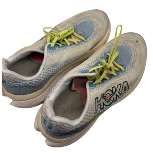 Hoka Mach 5 Running Shoes Womens 9 Blue White Lime Green‎ Mesh Sneakers thumbnail 1