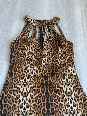 Leopard Print Halter Dress – Size Unknown Multiple thumbnail 2