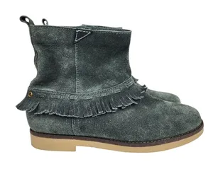 Coolway Grey Suede Ankle Boots Fringe Bobo Accent Size 8 thumbnail 1