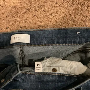 LOFT Dark Blue Flare Jeans thumbnail 3