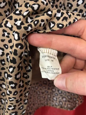 Altar'd State Beige and Black Leopard Print V-Neck Long Sleeve Dress thumbnail 5